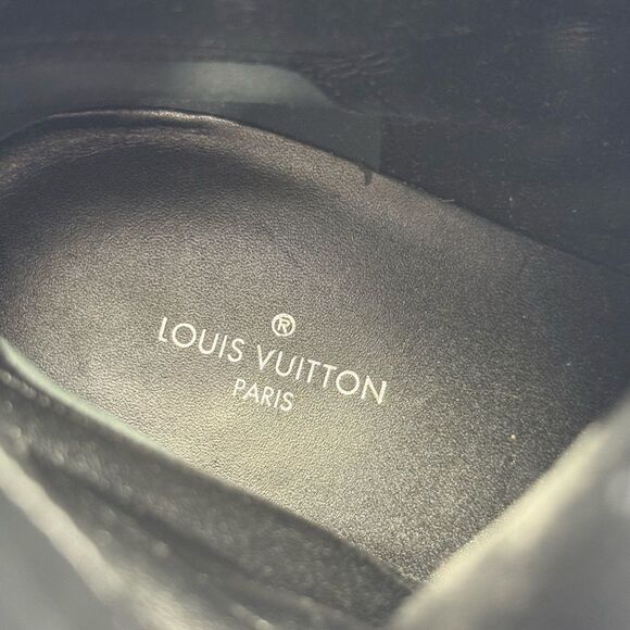 Louis Vuitton LV Monogram Suede Loreate Platform Desert Combat Boots 6.5 - Picture 13 of 15